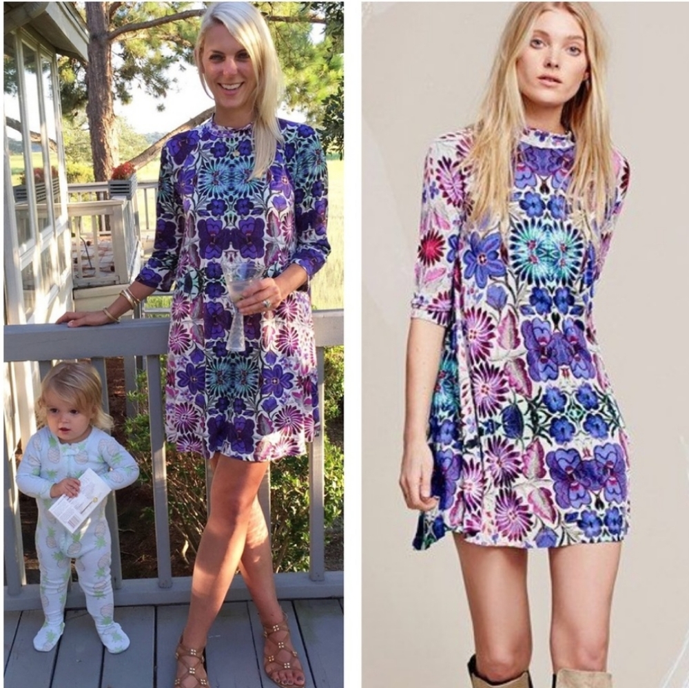 💥SALE💥FREE PEOPLE Fiesta White Floral Combo Dress - Picture 2 of 10